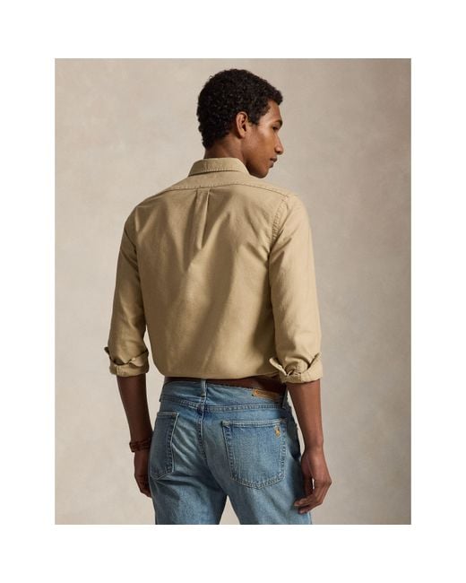 Polo Ralph Lauren Natural Slim Fit Oxford Long Sleeve Shirt for men
