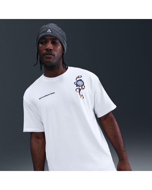 Nike White Inter Milan Licensed Short Sleeve T-Shirt for men