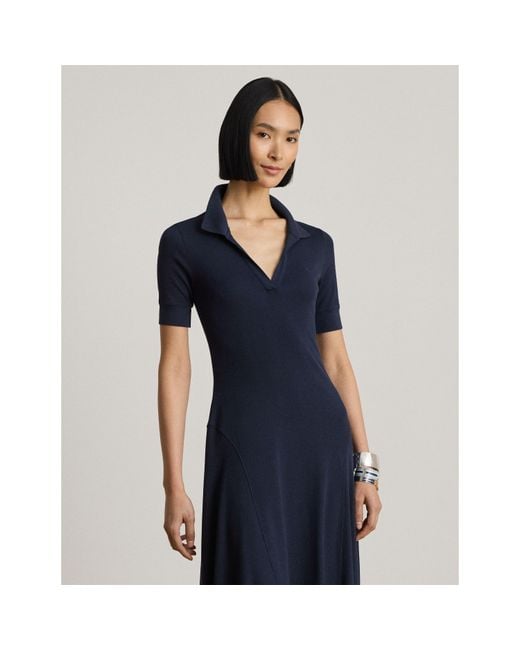 Ralph Lauren Blue Knitted Jumper Dress