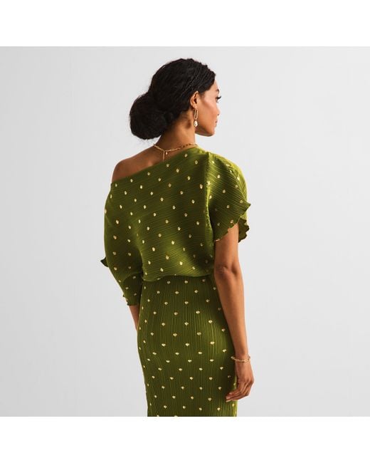 Never Fully Dressed Green Tilly Plisse Maxi Dress