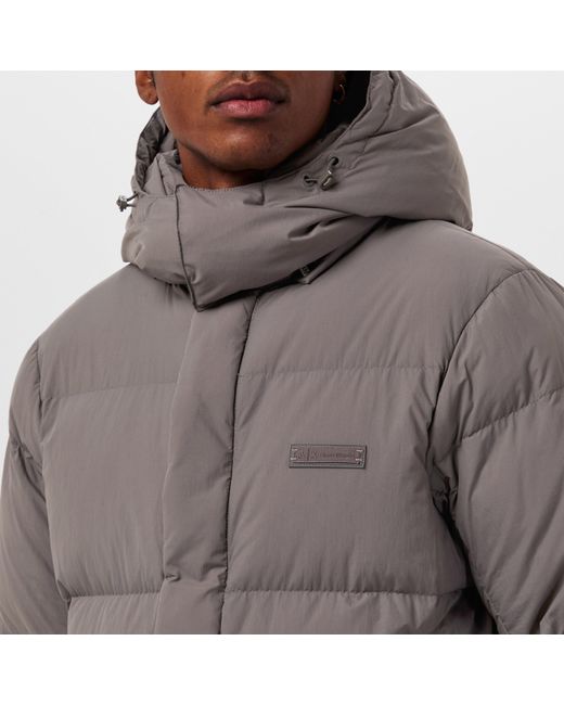 ARMANI EXCHANGE Gray Down Water-Resistant Short Puffer Jacket for men
