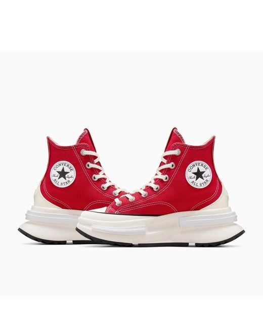 Converse Red Adults Run Star Legacy Platform Trainers