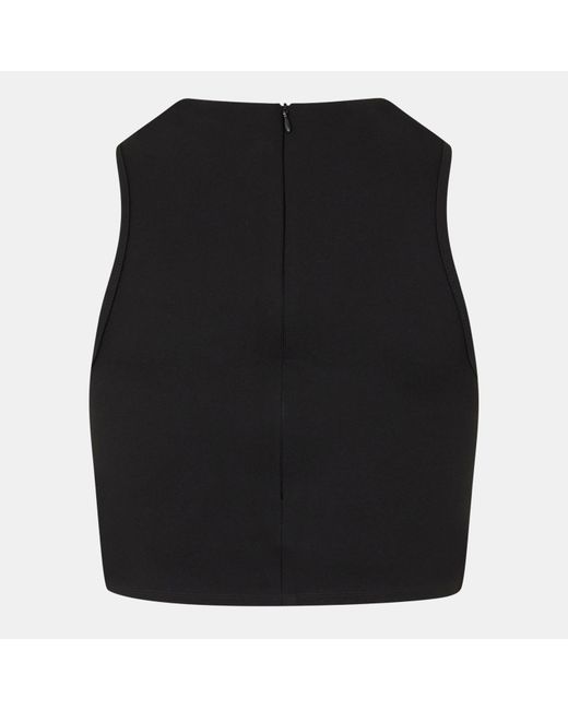 Jack Wills Black Ponte Cut-Out Racerback Vest