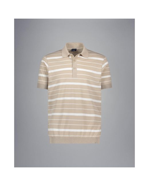 Paul & Shark Natural Stripe Short Sleeve Polo Shirt for men