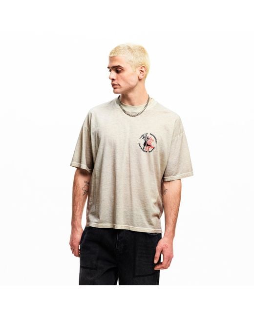 REPRESENT 247 Natural Short Sleeve Performance Gym Top for men