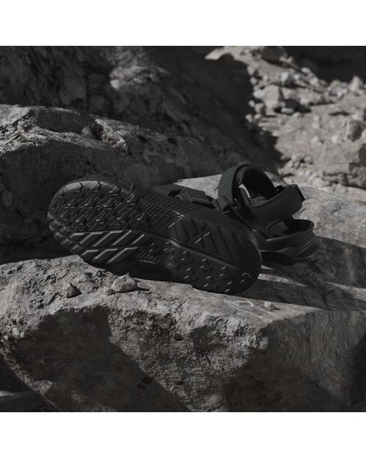 Adidas Black Terrex Hydroterra Sandals for men