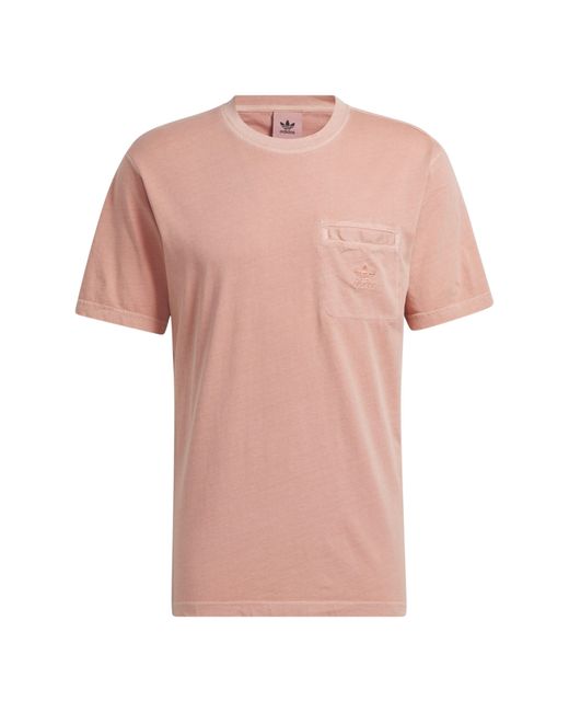 Adidas Originals Pink Dye Pocket T-Shirt for men