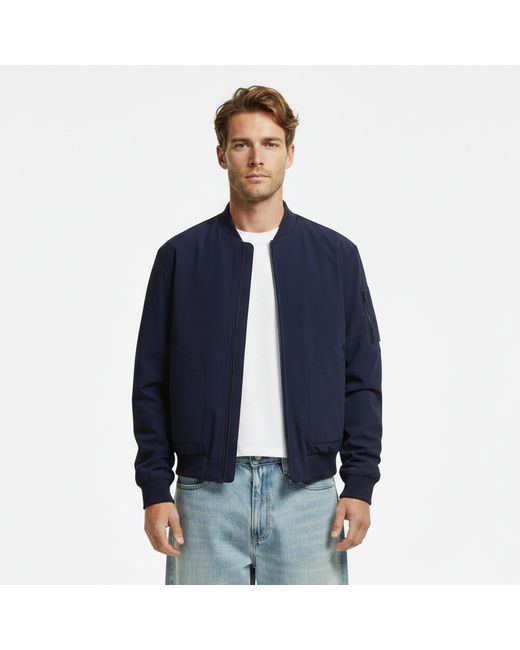Guess Blue Achille Bomber Jacket for men