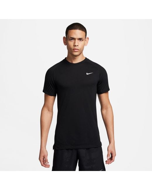 Nike Black Flex Rep Dri-Fit Short-Sleeve Fitness Top for men