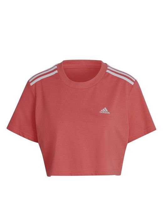 Adidas Red Cropped Tee W Ld99