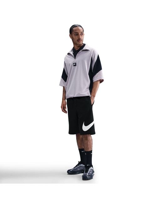Nike Black Sportswear Club Graphic Shorts for men