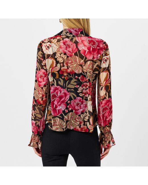 Ted Baker Pink Cristii Long-Sleeve Patterned Shirt