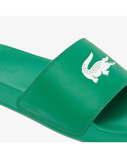 Lacoste Green Serve Pool Slides for men