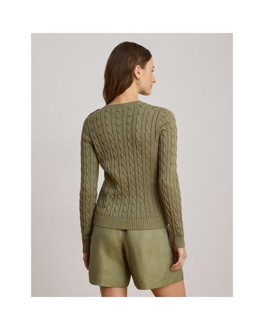 Ralph Lauren Green Cable Knit Jumper