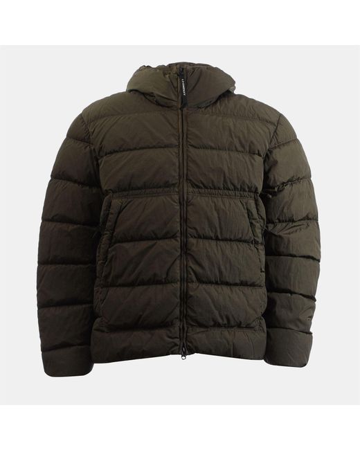 C P Company Green Chrome-R Goggle Down Jacket for men