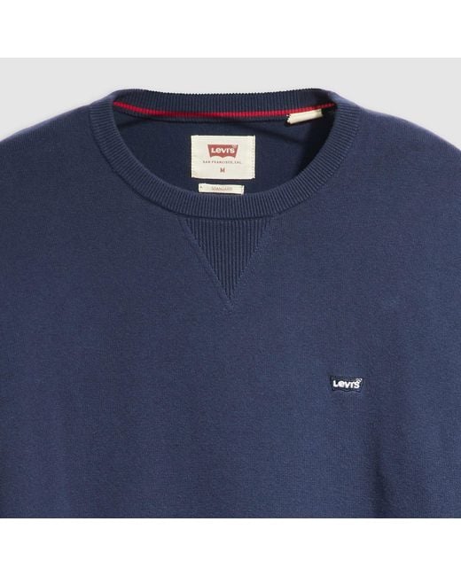 Levi's Blue Lightweight Hm Sweater Mid Ton for men