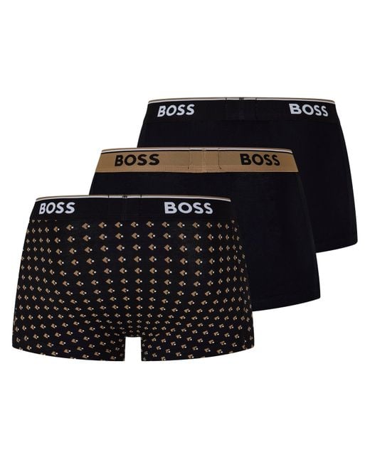 Boss Black Bodywear 3-Pack Boxer Shorts With Logo Detail for men