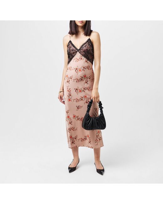 AllSaints Pink Immy Floral Slip Dress