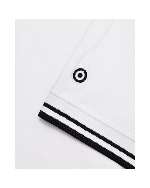 Lambretta White Tone Short Sleeve Polo Shirt for men