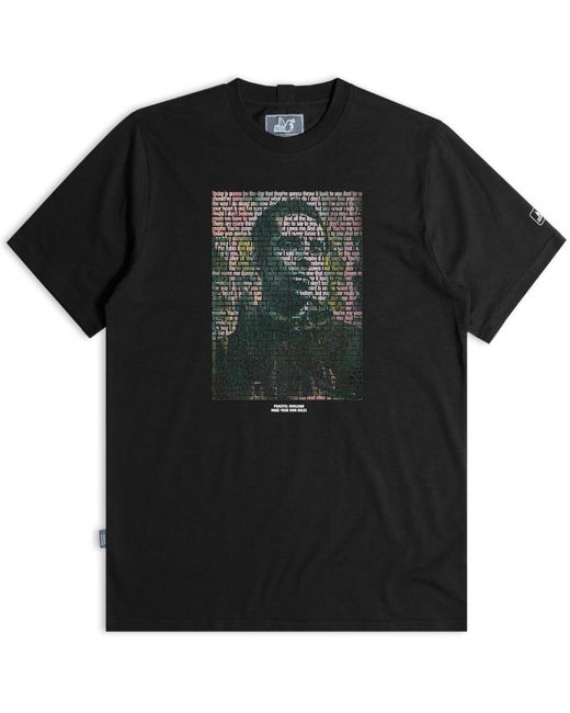 PEACEFUL HOOLIGAN Black Peaceful Wonderwall Regular Fit T-Shirt for men