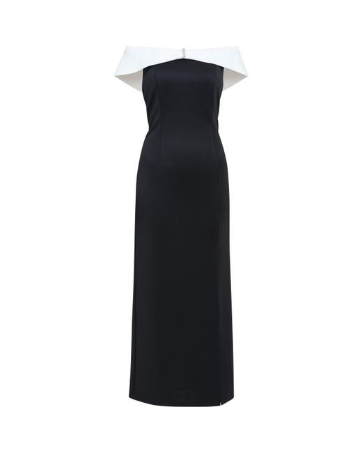 Gina Bacconi Blue Sadie Off The Shoulder Maxi Dress