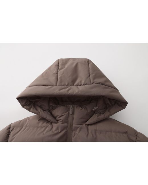 Everlast Brown Water Resistant Windproof Detachable Hood Long Sleeve Puffer Jacket