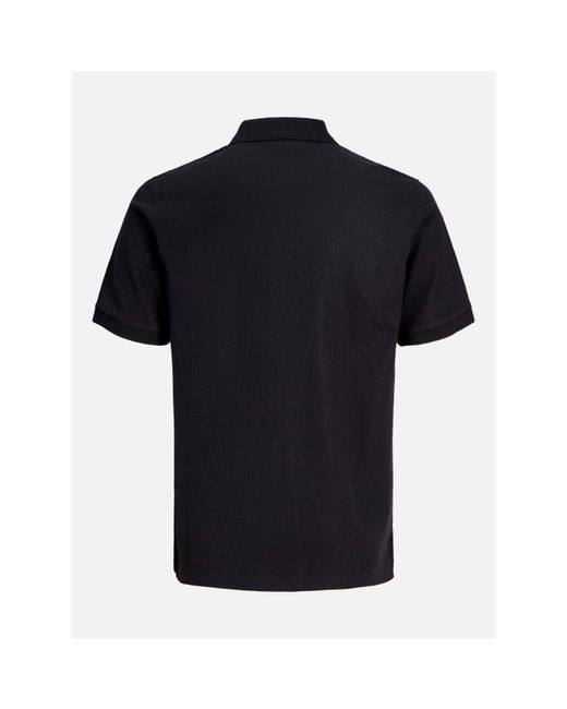 Jack & Jones Black Austin Short Sleeve Polo for men