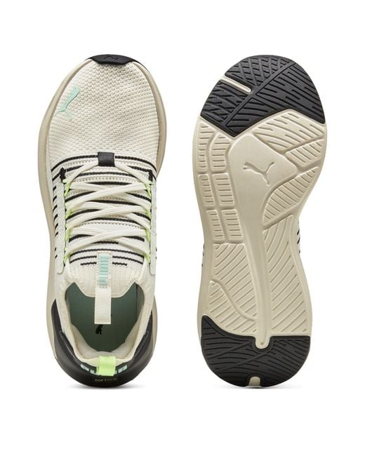 PUMA White Softride Symmetry Fuzion Running Shoes