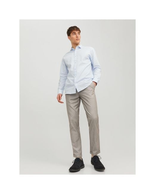 Jack & Jones Gray Connor Chino Trouser for men