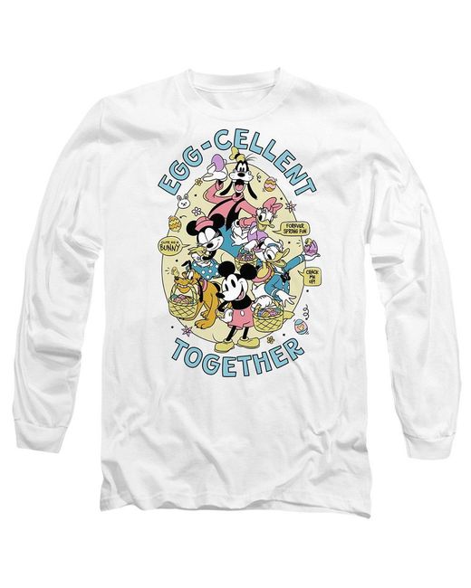 Disney White Mickey Mouse Friends Eggcellent Together for men