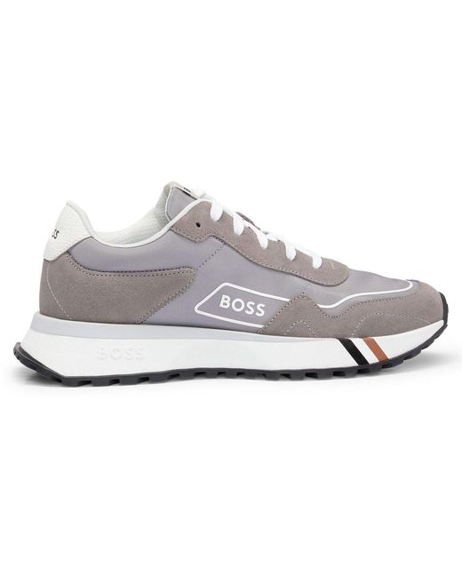 Boss Gray Jonah Runn Sdtx 10252308 01 Low-Top Trainers for men