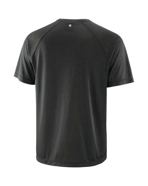 Salomon Black Shakeout Core Ss Running Tee for men