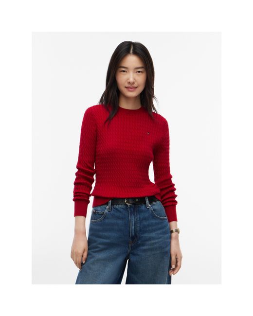 Tommy Hilfiger Red Tommy Cocbl Fne Knit Ld64