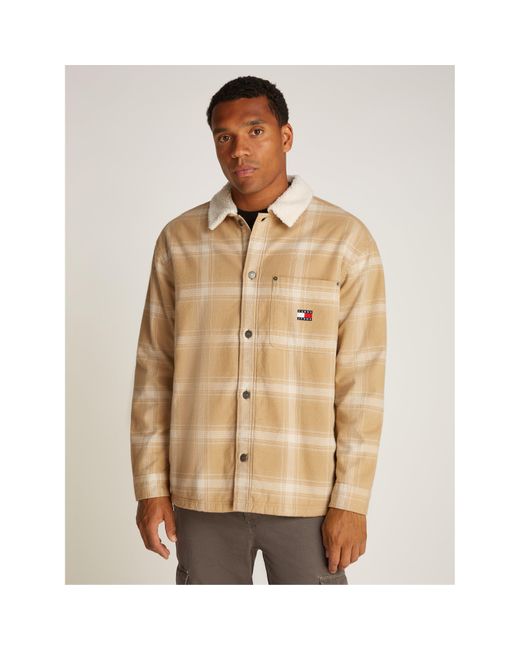 Tommy Hilfiger Natural Check Teddy Overshirt for men