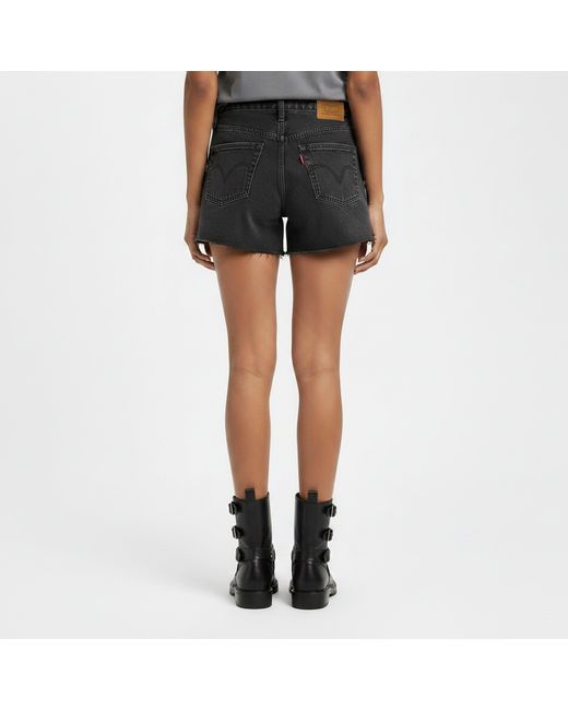 Levi's Black Ribcage Denim Shorts