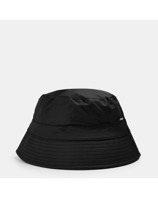 Rains Black Bucket Hat for men