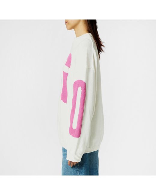 HUGO Pink Crew Neck Soft Knit Jumper
