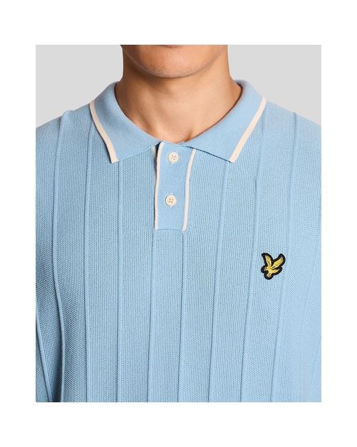 Lyle & Scott Blue Short Sleeve Polo Shirt for men