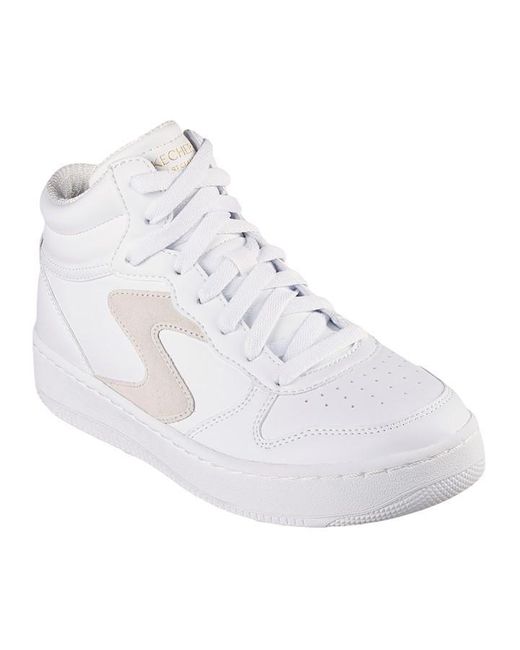 Skechers White Duraleather Overlay High Top Lace U High-top Trainers