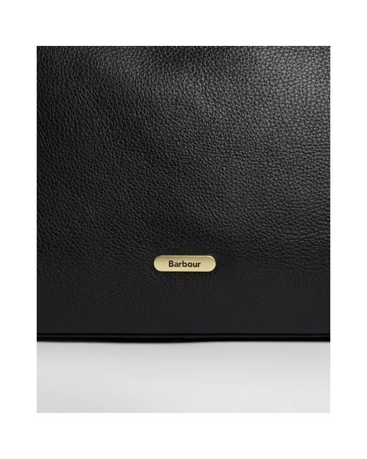 Barbour Black Alder Leather Tote Bag