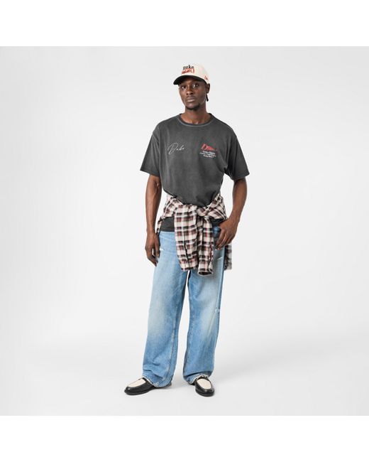 Duke & Dexter Black Oversized T-Shirt for men