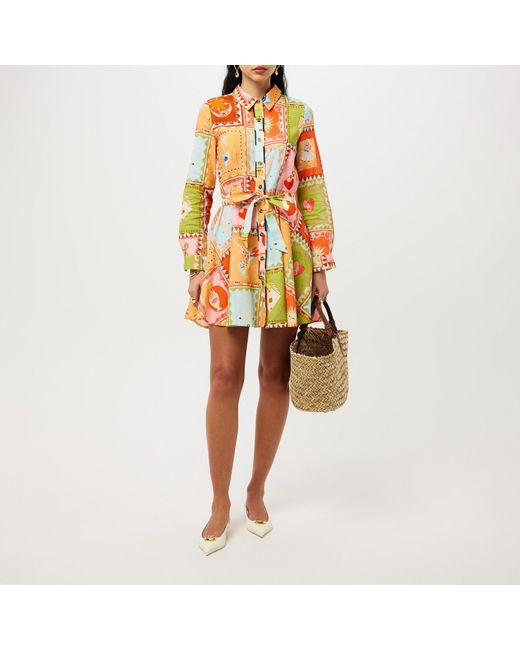 Never Fully Dressed Orange Lauren Shirt Dress