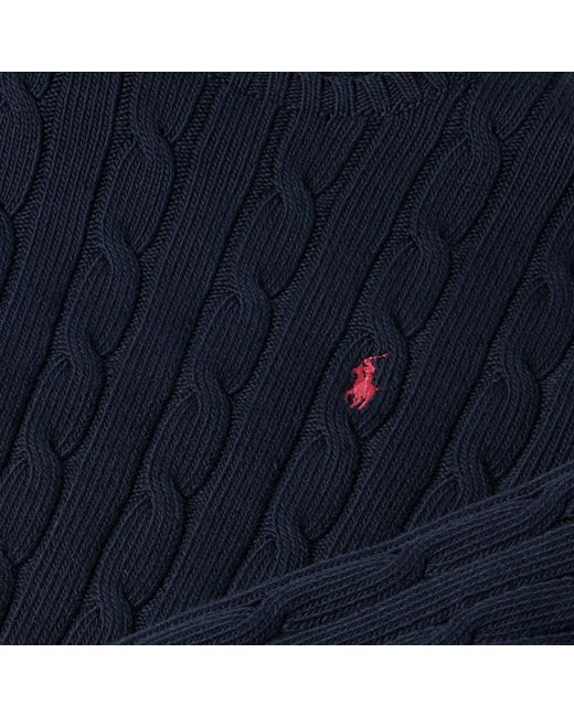 Polo Ralph Lauren Blue Cable-Knit Cotton Dress