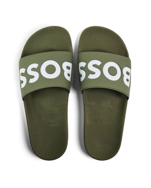 Boss Green Comfy Slider Sandals With Logo Detail (Aryeh) for men
