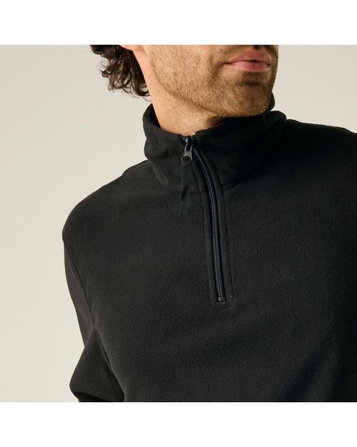 Regatta Black Micro Lightweight Half Zip Fleece for men