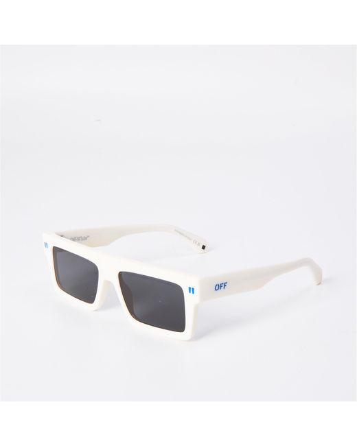 Off-White c/o Virgil Abloh White Chandler 53 Rectangle Sunglasses