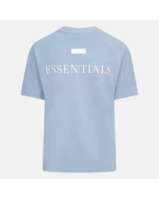 Blank Essentials Blue Blank E Core Puff Print T-Shirt Ladies