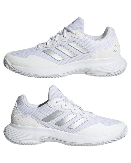 Adidas White Gamecourt 2.0 Tennis Shoes