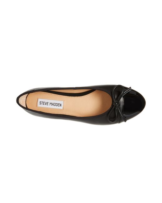 Steve Madden Black Ellison Bow Ballet Flats