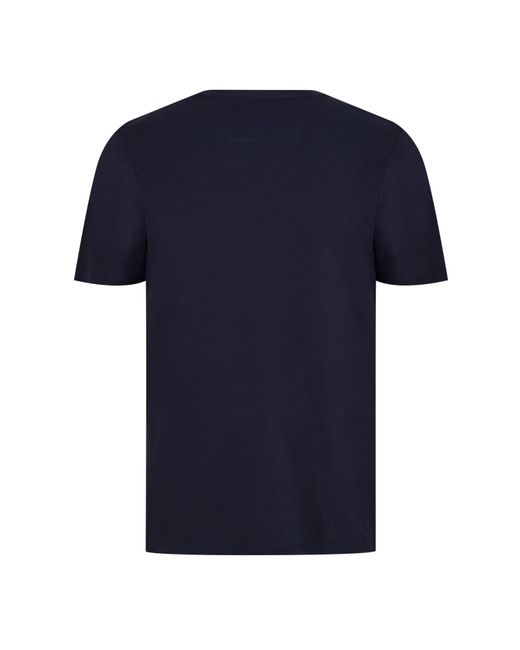 C P Company Blue Block Logo Regular Fit T-Shirt for men